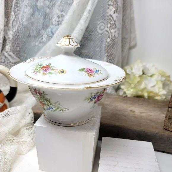 Monarch China Sunny Vale Lidded Sugar Bowl Occupied Japan Vintage - Picture 7 of 8